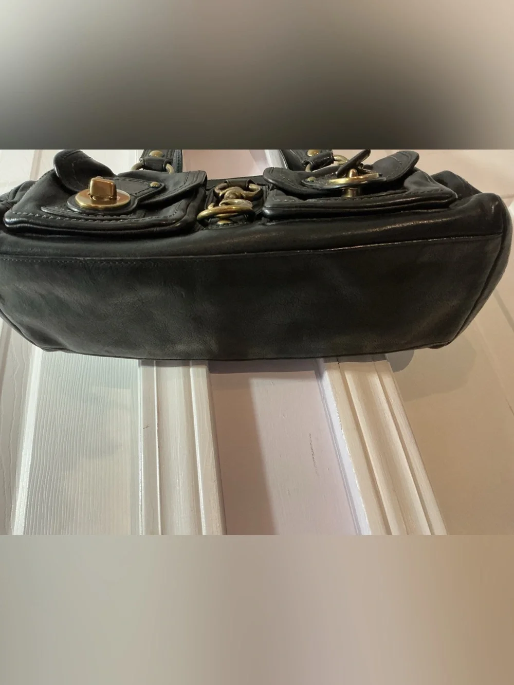Authentic Coach Legacy Mandy Bag with Gold Hardware